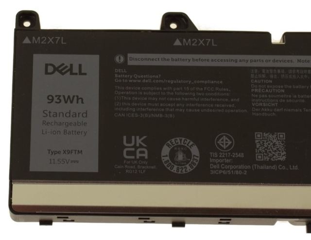 Dell batéria 6-cell 93W/HR LI-ION pre Precision 7670, 7680, 7770, 7780
