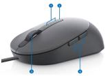 Dell MS3220/Kancelárska/Laserová/3 200 DPI/Drôtová USB/Šedá — obrázok 5